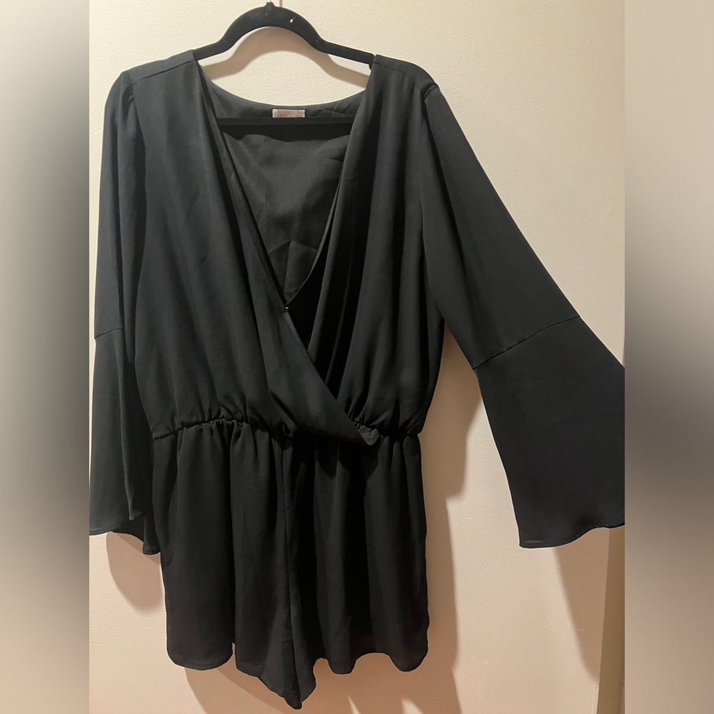 Black Long Sleeve Romper